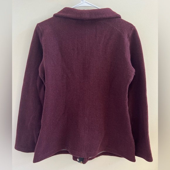 Horny Toad Women’s Zip Up Snap Button Closure Jacket Burgundy Maroon Size Small - Picture 4 of 10